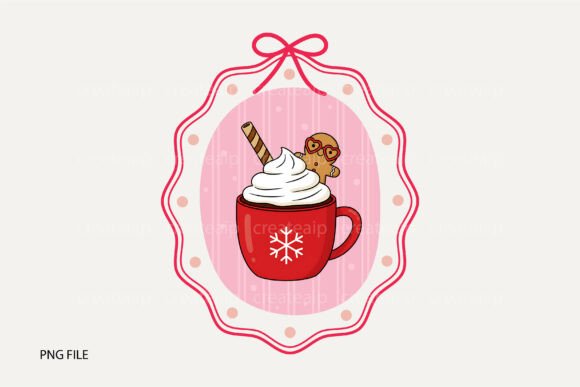 Download Hot Cocoa Coquette Frame PNG - Premium Resources