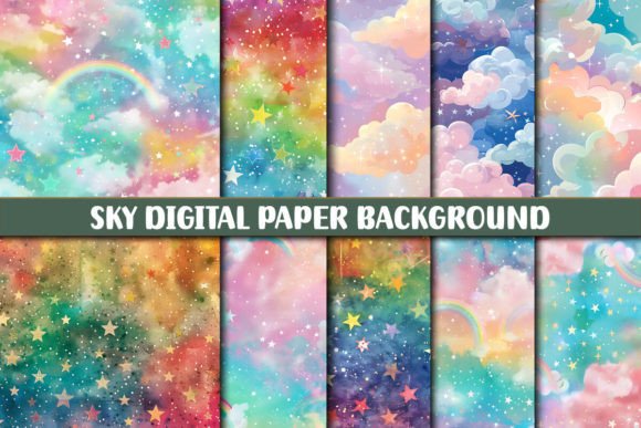 Download Sky Digital Paper Background - Premium Bundle
